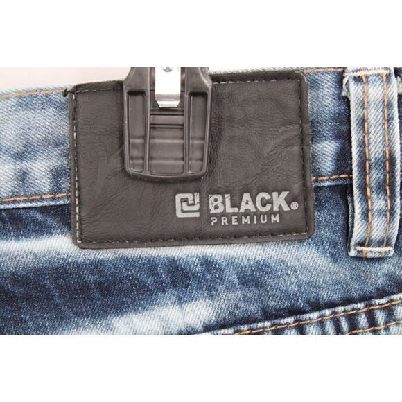 CARBON BLACK PREMIUM JEANS DISTRESSED 36/32 BLUE DENIM DESTROYED - Picture 9 of 11